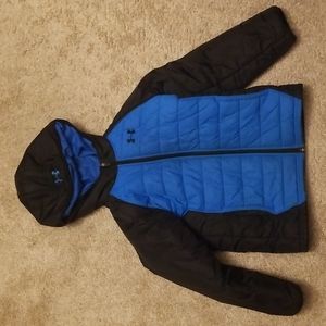 Under Armour boys size 7 Blue and Black Winter Puffer Jacket